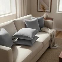 Kit 04 Capas Almofada Suede Sortido Promoção Veludo Sala