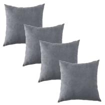 Kit 04 Capas Almofada Suede Sortido Veludo Sala Kit 04 Capas Almofada Suede Sortido Veludo Sala