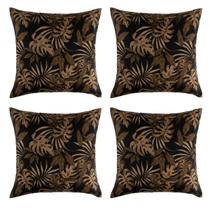 Kit 04 Capas de Almofada Decorativas Sala Sofá Jacquard Ravatex C/ Zíper Costela De Adão Cáqui Kit 04 Capas de Almofada Decorativas Sala Sofá Jacquard Ravatex C/ Zíper Costela De Adão Cáqui