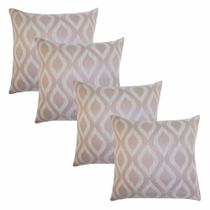 Kit 04 Capas de Almofada em Jacquard/Linho Prisma 45cm x 45cm Kit 04 Capas de Almofada em Jacquard/Linho Prisma 45cm x 45cm