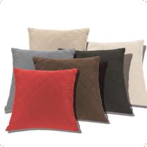 Kit 04 Capas de Almofadas Cor Vermelho 45x45cm Tecido Fofinho e Macio Com Zíper