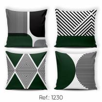 Kit 04 Capas de Almofadas Decorativas Estampadas Diversas