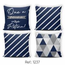 Kit 04 Capas de Almofadas Decorativas Estampadas Diversas Kit 04 Capas de Almofadas Decorativas Estampadas Diversas
