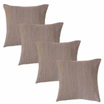 Kit 04 Capas para Almofada em Jacquard Estampado 45cm x 45cm Kit 04 Capas para Almofada em Jacquard Estampado 45cm x 45cm