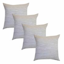 Kit 04 Capas para Almofada em Linhão Cru Castele 45cm x 45cm - Bege