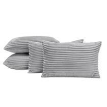 Kit 04 Capas para Almofada Retangular 60cm x 30cm Velvet Sala Quarto Manta Aveludada Macia Kit 04 Capas para Almofada Retangular 60cm x 30cm Velvet Sala Quarto Manta Aveludada Macia