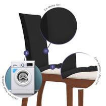 Kit 04 Capas Para Cadeiras MR 4 Lugares Malha Gel 100% Poliéster - Preto