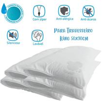 Kit 04 Capas Protetoras Impermeáveis para Travesseiro King 50x90cm Arrumadinho Enxovais Kit 04 Capas Protetoras Impermeáveis para Travesseiro King 50x90cm Arrumadinho Enxovais