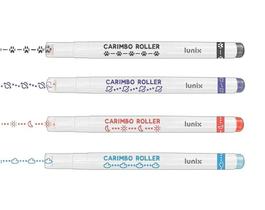 Kit 04 Carimbo Roller Lunix Planeta, Patinhas, Sol&Lua e Nuvens Tilbra Decorar Caderno Colorido