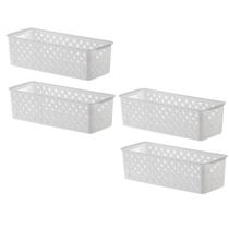 Kit 04 Cestos Organizador Quadratta Gavetas Lavanderia 27x11 Kit 04 Cestos Organizador Quadratta Gavetas Lavanderia 27x11