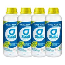 Kit 04 Clarificante Floculante Decantador Piscina Suall 1 L