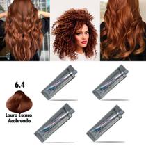 Kit 04 Coloração Louro Escuro Aco N 6.4 Mairibel/Hidraty 60g