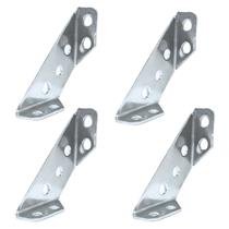 Kit 04 Conectores De canto Universal Aço Inox ou Niquelado