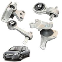 Kit 04 Coxim Calço Motor Cambio New Civic 1.8 16v Automatico