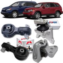 Kit 04 coxim motor cambio crv 2.0 2007 2008 2009 2010 e 2011