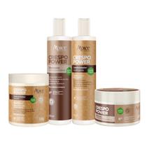 Kit 04 Crespo Power Apice - Sh, Cond. Masc. e Crm Pentear