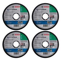 Kit 04 Discos de Corte para Esmerilhadeira Inox 4.1/2 7/8 Standard Reto Profissional - Bosch
