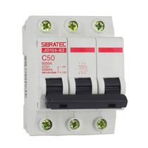 Kit 04 disjuntor tripolar din (mini) trifásico 50a