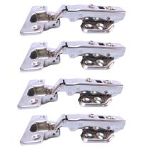 Kit 04 Dobradiça Inox Reta ou Curva Amortecedor Click 35mm