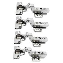 Kit 04 Dobradiça Super Curva Click Amort Slow P/ Moveis 35mm