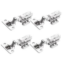 Kit 04 Dobradiça Super Curva Inox Amortecedor Click Móveis