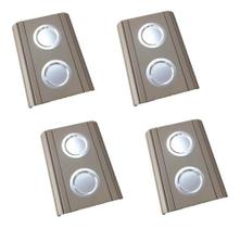 Kit 04 Esteira Decorativa Laqueada Sofá Copo Alumínio Nude