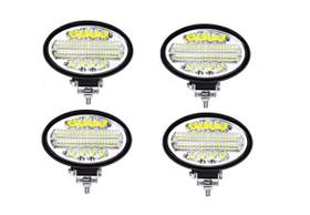 KIT 04 Farol Led 144w Oval Caminhão Maquina Agrícola Trator