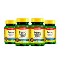 Kit 04 Ferro 100% Idr Com 60 Cápsulas Maxinutri