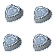 Kit 04 Forma Ballerine Coração Crespo piscina 13x4,5 Bolo torta aluminio Kit 04 Forma Ballerine Coração Crespo piscina 13x4,5 Bolo torta aluminio
