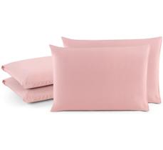 Kit 04 Fronhas De Percal 200 Fios 100% Algodão Travesseiro Kit 04 Fronhas De Percal 200 Fios 100% Algodão Travesseiro