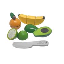 Kit 04 frutinhas madeira Abacate Banana Laranja Limão + Faca Kit 04 frutinhas madeira Abacate Banana Laranja Limão + Faca