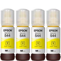 Kit 04 Garrafa de Tintas T544 T544420 Amarelo para impressora L3250 - Eps0n