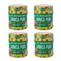 Kit 04 Gel Para Massagem 100% Arnica Pura Extra Forte Original Alívio Intenso Profundo Relaxamento Muscular