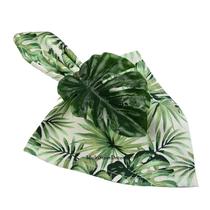 KIT 04 Guardanapo de Tecido 40 x 40cm Floral Verde Tiffany - Acabamento Bainha - Várias Cores e Estampas