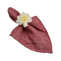 KIT 04 Guardanapo de Tecido 40 x 40cm Mellange Marrom - Acabamento Bainha - Várias Cores e Estampas