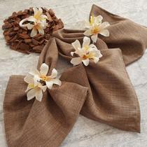 Kit 04 Guardanapos de Tecido 40x40 cm Mellange Marrom