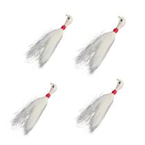 Kit 04 Iscas Artificial HERMAN JIG Para Pesca BANANA BUCK 7,5G BCO/BCO