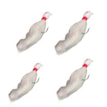 Kit 04 Iscas Artificial HERMAN JIG Para Pesca OVAL BUCK 3/0 16G BCO/BCO