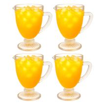 Kit 04 Jarras Vidro Bico de Jaca Transparente 1l Buffet Bar