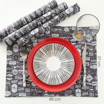 KIT 04 Jogos Americanos 48 x 37 cm Tricoline 70% Algodão KIT 04 Jogos Americanos 48 x 37 cm Tricoline 70% Algodão