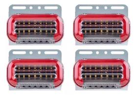 kit 04 Lanterna Lateral Led Vermelha pisca sequencial luz vigia 12V KLX Qualidade e Inovação