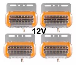 kit 04 Lanternas Led Amarela 12V Caminhão Lateral baú Carroceria Utilitaro KLX Qualidade e Inovação kit 04 Lanternas Led Amarela 12V Caminhão Lateral baú Carroceria Utilitaro KLX Qualidade e Inovação