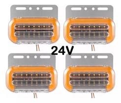 kit 04 Lanternas Led Amarela 24V Caminhão Lateral baú Carroceria Utilitaro KLX Qualidade e Inovação kit 04 Lanternas Led Amarela 24V Caminhão Lateral baú Carroceria Utilitaro KLX Qualidade e Inovação