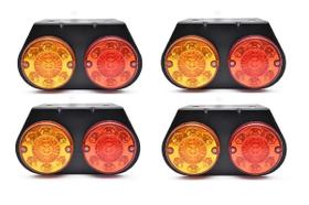 kit 04 Lanternas Led Moderna Duplas Lateral Baú Carroceria Caminhão Utilitarios KLX Qualidade e Inovação