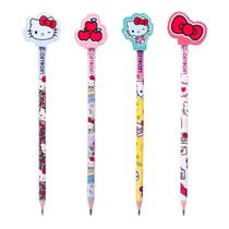 kit 04 Lápis HB Hello Kitty com Ponteira Borracha Leo e Leo