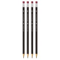 Kit 04 Lápis Preto Ecolápis Max Sextavado HB N.2 C/ Borracha - Faber Castell Kit 04 Lápis Preto Ecolápis Max Sextavado HB N.2 C/ Borracha - Faber Castell