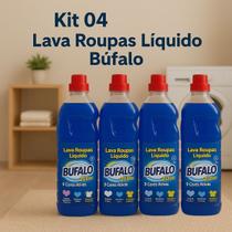 Kit 04 Lava Roupas Líquido BÚFALO 2 LITROS ( Roupas Brancas & Coloridas )