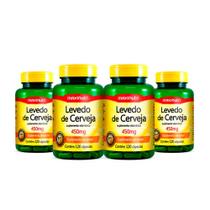 Kit 04 Levedo de Cerveja 450mg Maxinutri 120 Capsulas
