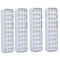 Kit 04 Luminária Luz De Emergência Lde 30 Leds Intelbras Bivolt Autônoma