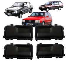 KIT 04 Maçanetas Internas Uno Elba Prêmio até 1994 Cor Preta KIT 04 Maçanetas Internas Uno Elba Prêmio até 1994 Cor Preta